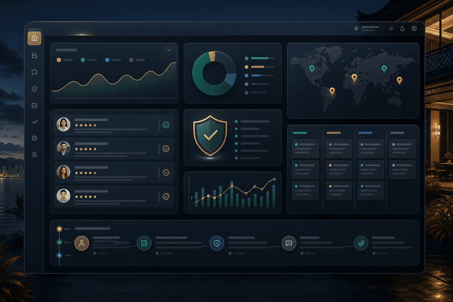 Review command center illustration